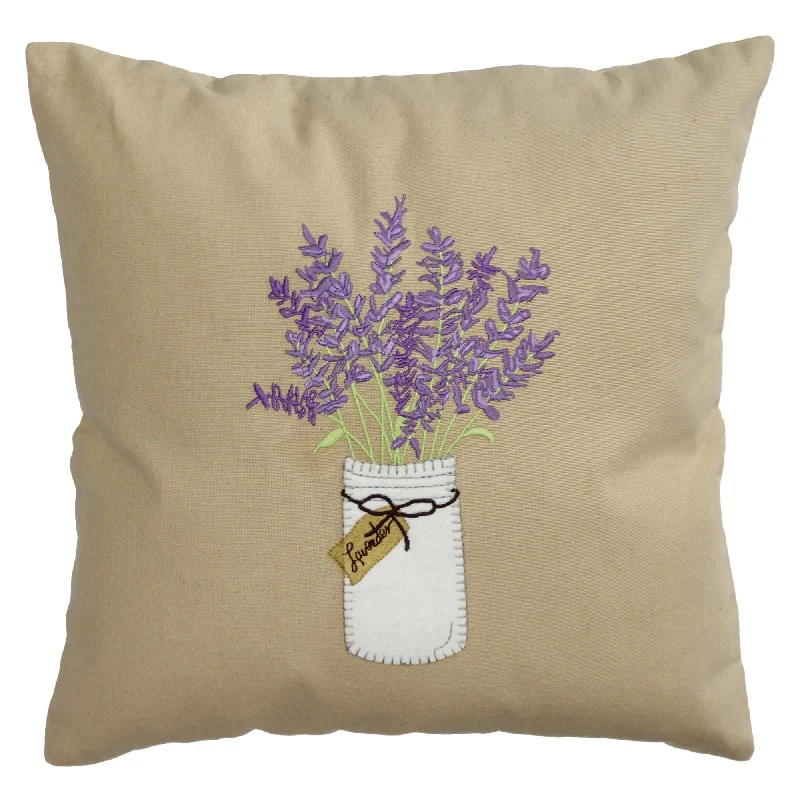 Adjustable Pillows for Customized ComfortLavender Mason Jar Pillow 14 In PL000034