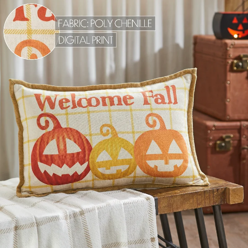 Kids Pillows with Fun DesignsCountry Halloween Welcome Fall Pillow 14x22