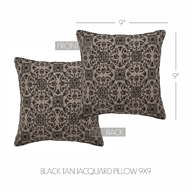 Hypoallergenic Pillows for Allergy SufferersCustom House Black Tan Jacquard Pillow 9x9