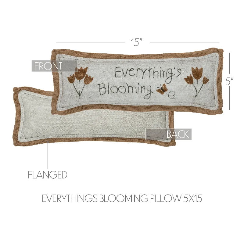 Kids Pillows with Fun DesignsSpring In Bloom Everything's Blooming Pillow 5x15