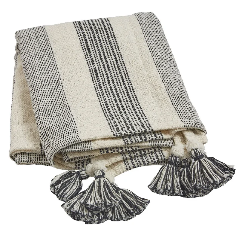 Cotton Pillows for Natural ComfortRaven Stripe Throw - Park Designs