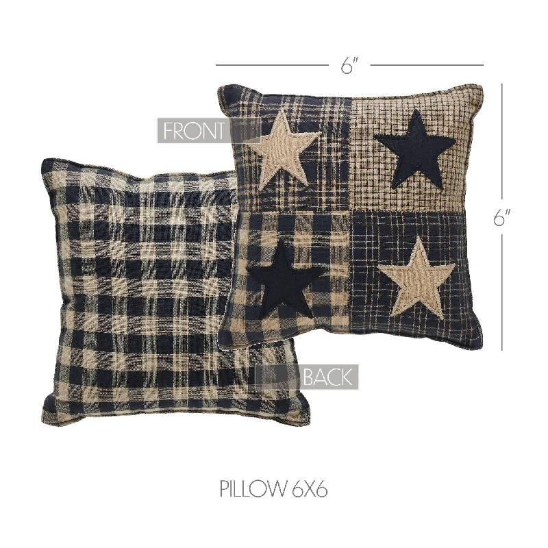 Silk Pillows for Smooth Skin and HairBlack Check Star Pillow 6x6