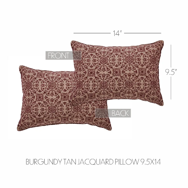 Travel Pillows for Long JourneysCustom House Burgundy Tan Jacquard Pillow 9.5x14