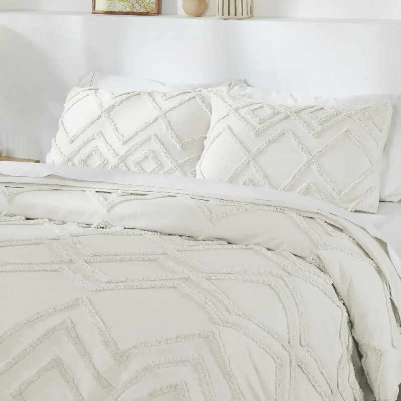 Flat Sheets with a High - Quality Finish for a Luxurious LookTextured Duvet Cover Set