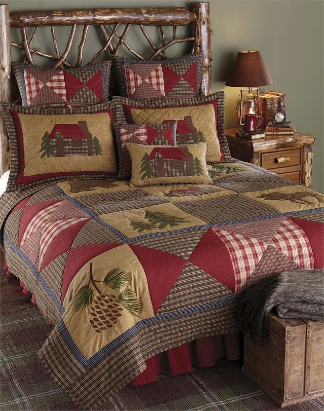 Feather Pillows for a Luxurious SleepCabin Patchwork Euro Sham - Park Designs