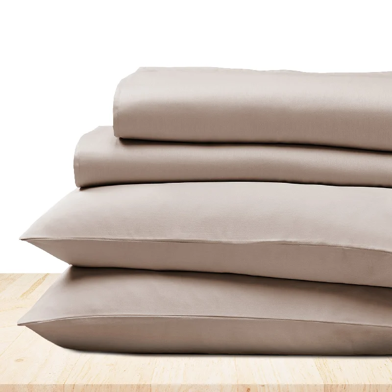 King - Size Sheet Sets with a Decorative Pillow SetSheet Set - 100% Cotton Sateen - Everyday Soft