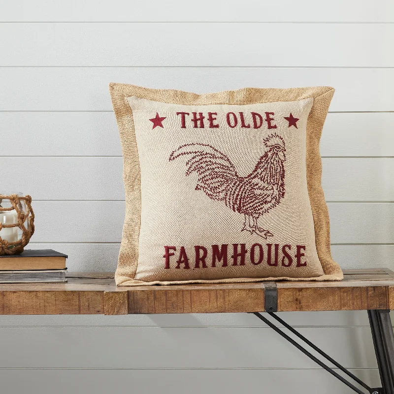 Plush Pillows for a Cozy BedCider Mill Olde Farmhouse Pillow 18x18 VHC Brands