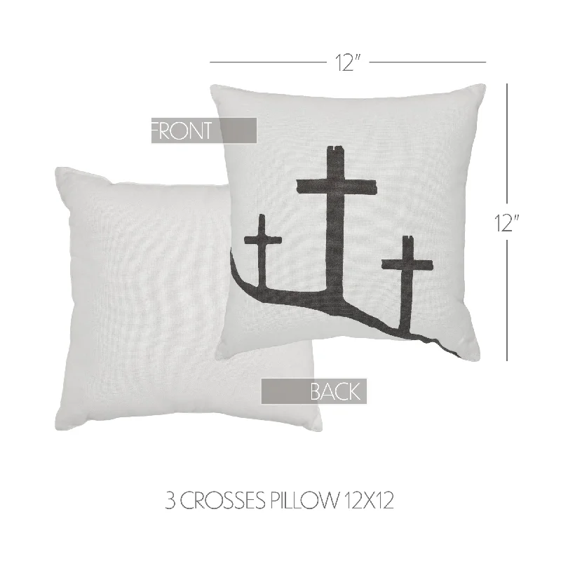 Firm Pillows for Side SleepersRisen 3 Crosses Pillow 12x12