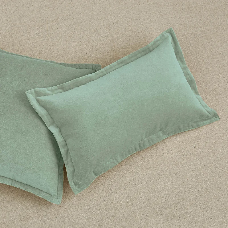 Plush Pillows for a Cozy BedVelvet Pillow Cover 12" x 20" Seafoam Set of 4 Park Designs