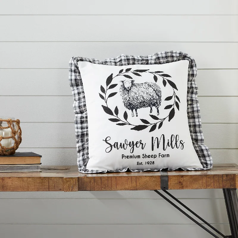 Square Pillows for Modern Home DecorSawyer Mill Black Sheep Pillow 18x18 VHC Brands