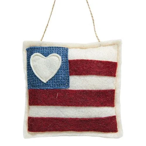 Round Pillows for Boho-Style InteriorsUSA Flag Pillow Ornament