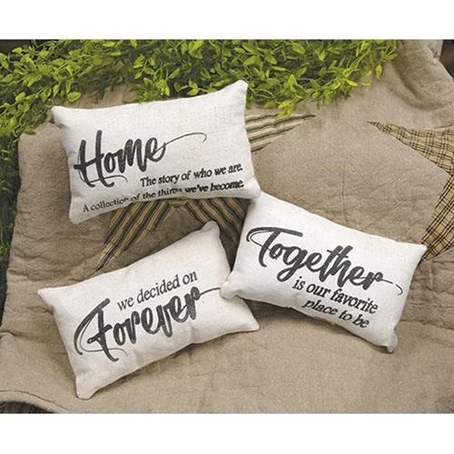 Bolster Pillows for Sofa DecorationHome Together Forever Rectangle Pillow 3 Asstd