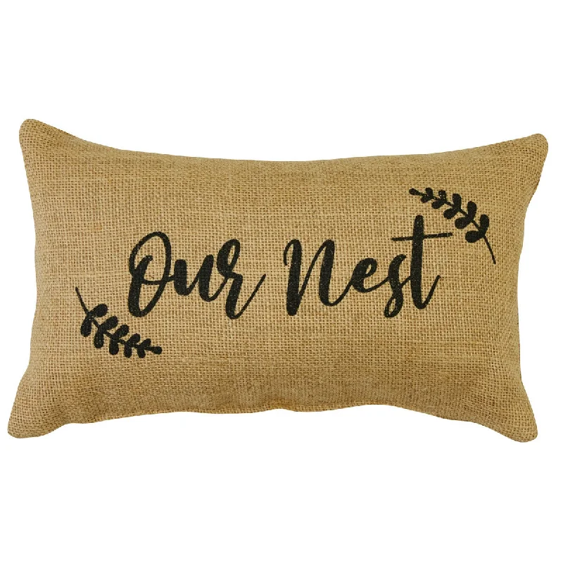 Down Alternative Pillows for Ethical ChoicesOur Nest Sentiment Pillow - 7x12 Park Designs