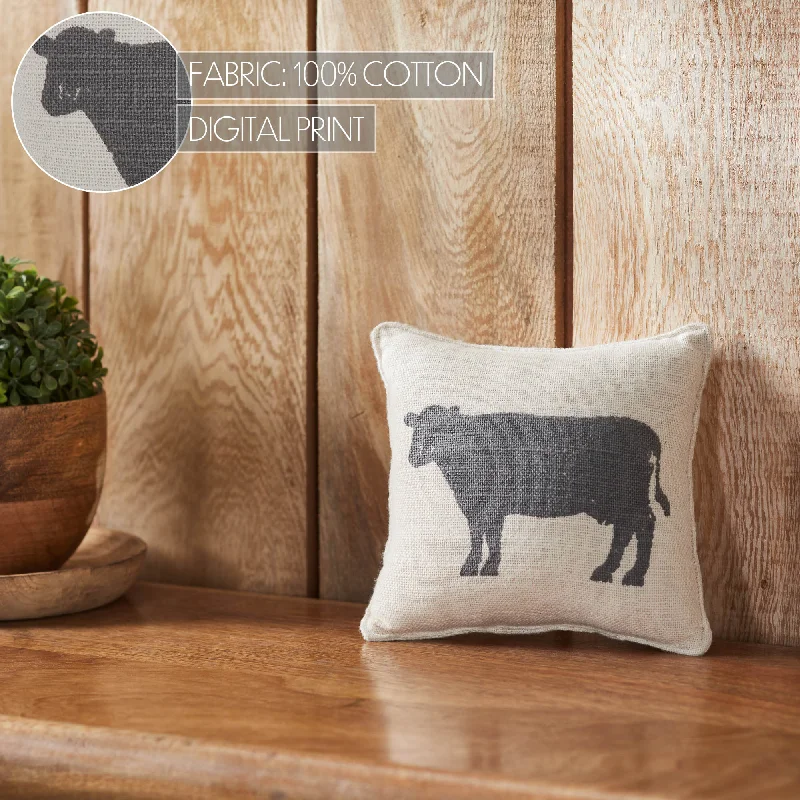 Velvet Pillows for a Touch of EleganceFinders Keepers Cow Silhouette Pillow 6x6