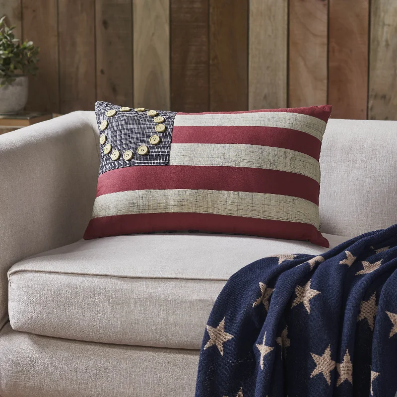 Down Alternative Pillows for Ethical ChoicesMy Country Flag Pillow 14x22 VHC Brands