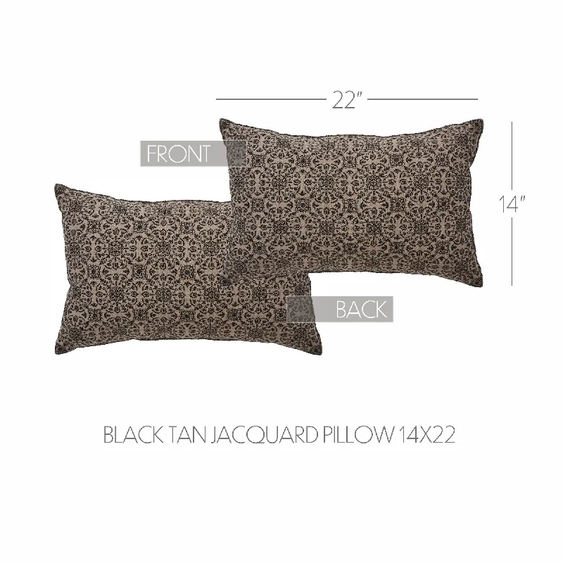 Decorative Pillows for Living Room MakeoverCustom House Black Tan Jacquard Pillow 14x22