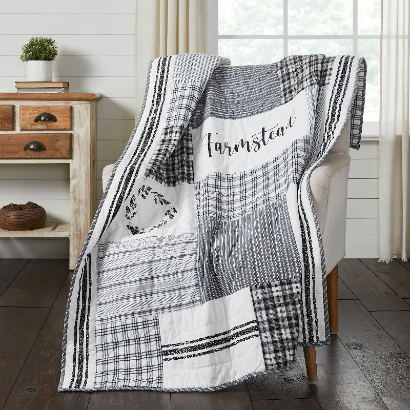 Pregnancy Pillows for Expectant MothersSawyer Mill Black Stenciled Patchwork Throw 60x50 VHC Brands