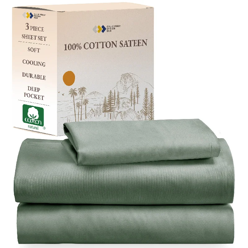 Jersey - Knit Sheets for a Comfortable and Casual BedSheet Set - 100% Cotton Sateen - Everyday Soft