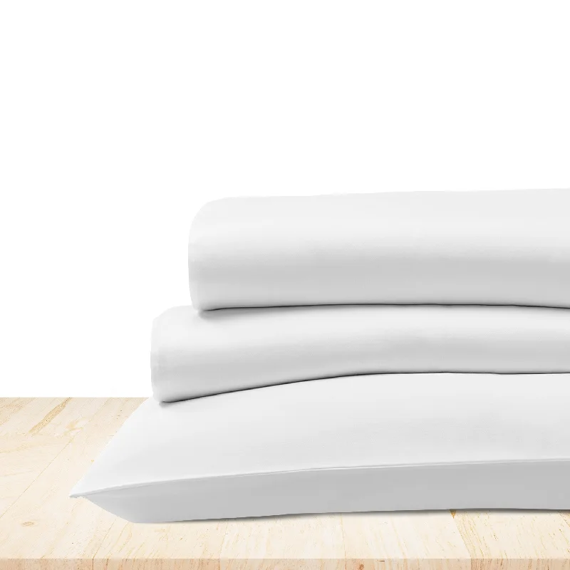 Queen - Size Sheet Sets with a European Pillowcase SetEveryday Soft Cotton Sateen Solid Sheet Set