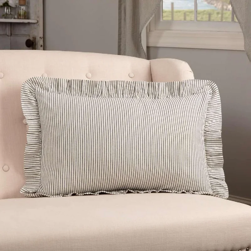 Decorative Pillows for Living Room MakeoverHatteras Seersucker Blue Ticking Stripe Fabric Pillow 14x22 VHC Brands