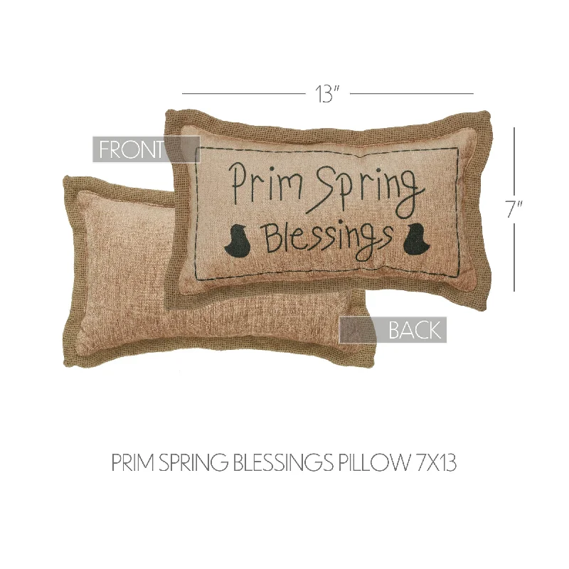 Decorative Pillows for Living Room MakeoverSpring In Bloom Prim Spring Blessings Pillow 7x13