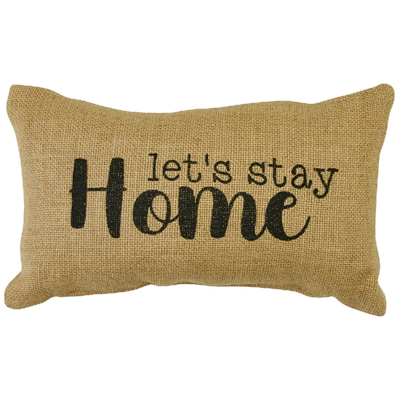 Travel Pillows for Long JourneysLet's Stay Home Sentiment Pillow - 7x12 Park Designs