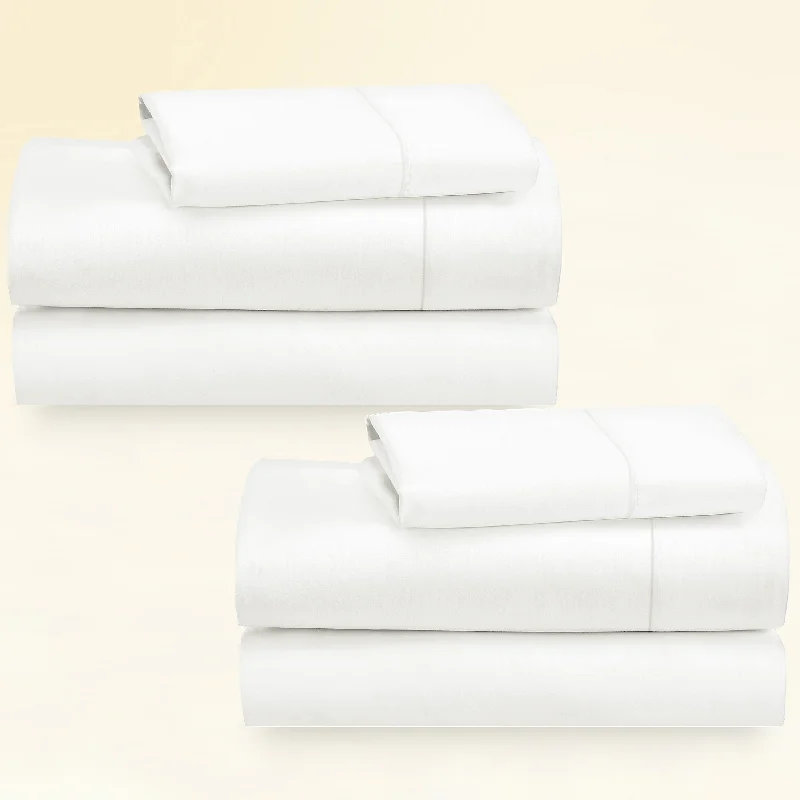 Polyester - Cotton Blend Sheets for Durability and Comfort2-Pack Sheet Sets - 400 Thread Count 100% Cotton Sateen - Dream Comfort