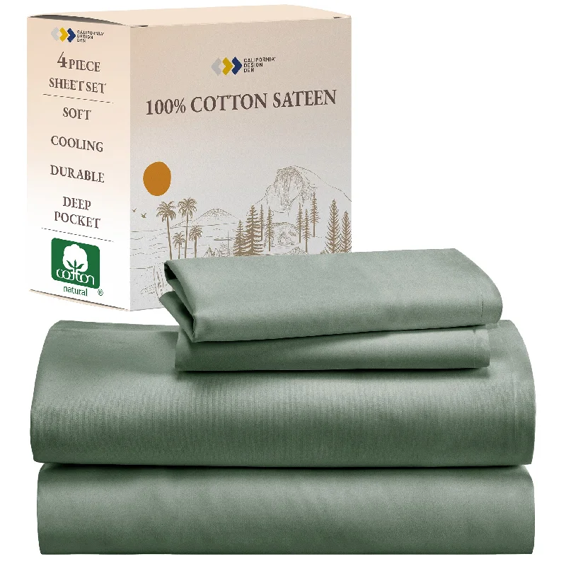 Sheet Sets with Multiple Pillowcase OptionsSheet Set - 100% Cotton Sateen - Everyday Soft