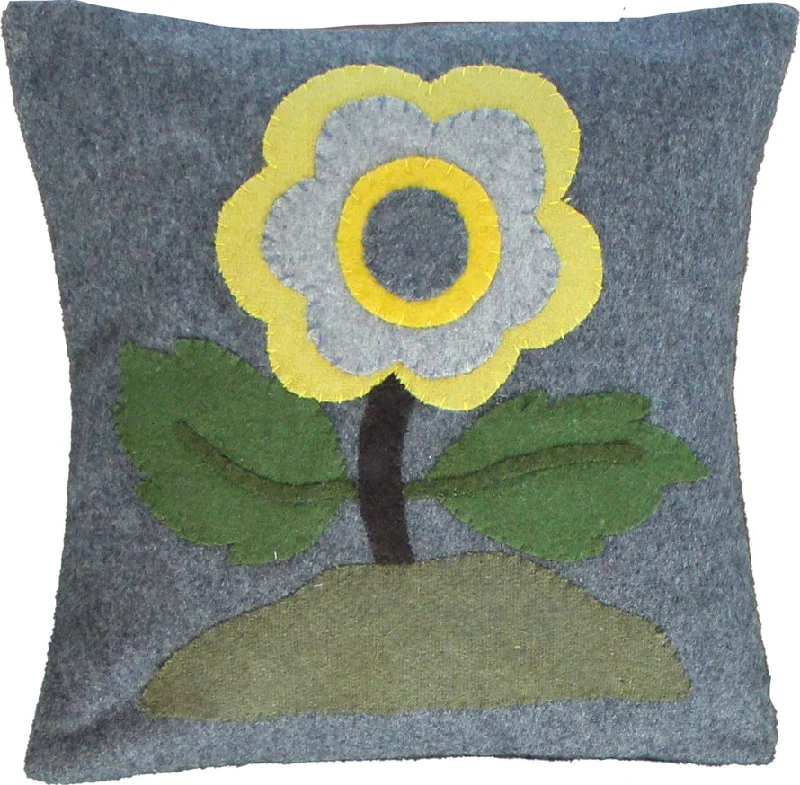 Plush Pillows for a Cozy BedYellow Flower Gray Pillow PLGP1013