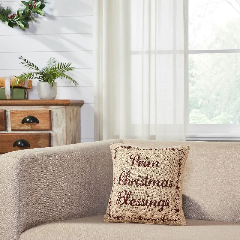 Decorative Pillows for Living Room MakeoverGable Prim Christmas Blessings Pillow 12x12