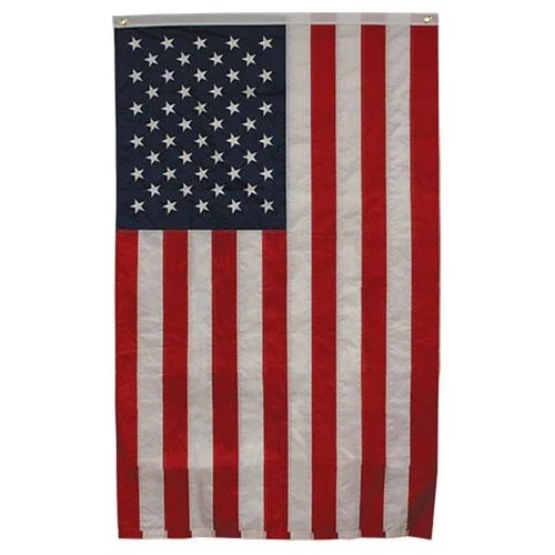 Embroidered Nylon American Flag w/Grommets