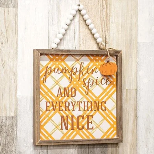 Pumpkin Spice Beaded Sign