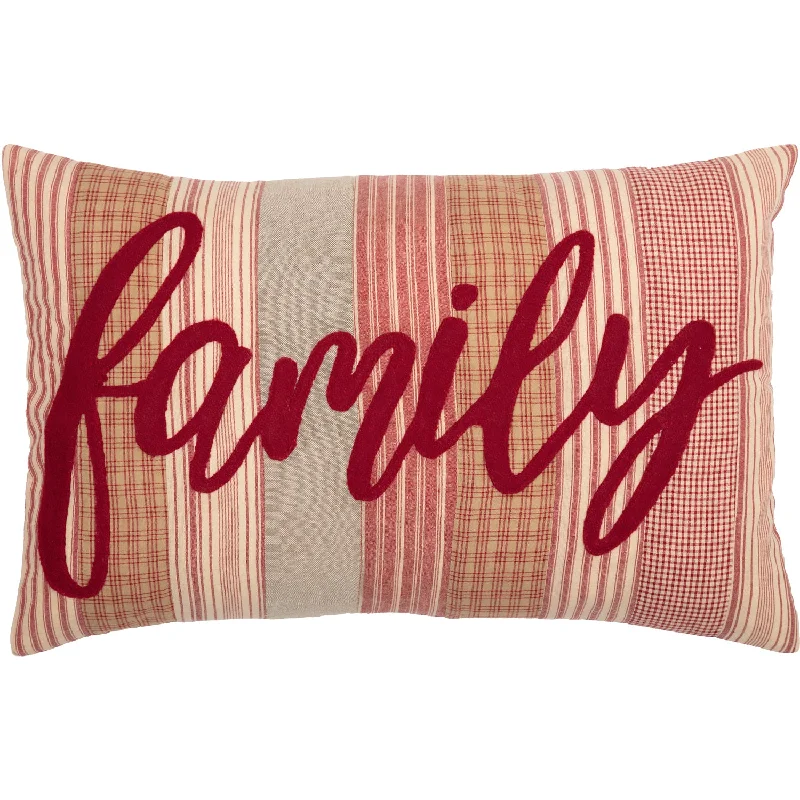 Sawyer Mill Red Family Pillow 14x22