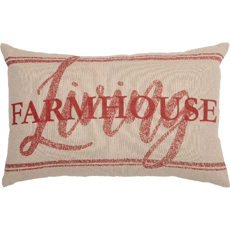 Sawyer Mill Red Farmhouse Living Pillow 14x22