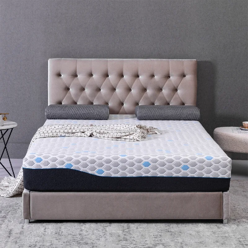 Hybrid mattresses combining foam and innerspring technology10 Inch Cal King Size Memory Foam Mattress, Mattress in A Box