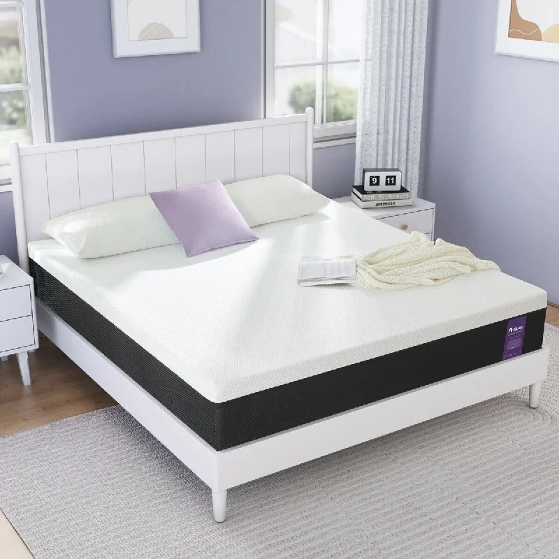 Memory foam mattresses for pressure relief and contouring10" No-Noise Medium Memory Foam Mattress Infused Ge