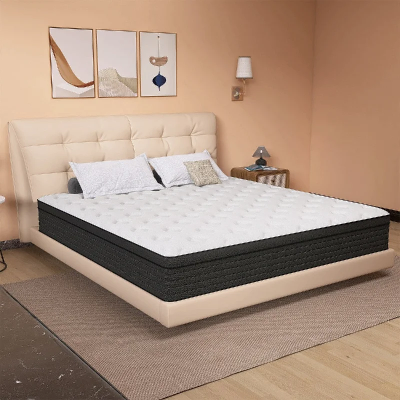 Wool - filled mattresses for natural insulation and moisture - wicking12 inch Medium Euro Top Memory Foam Hybrid Twin Mattress in a Box