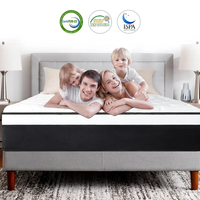 Polyester - foam mattresses for budget - friendly options12 Inch Twin Full Queen King Mattress in a Box Hybrid Mattress Meidum Firm