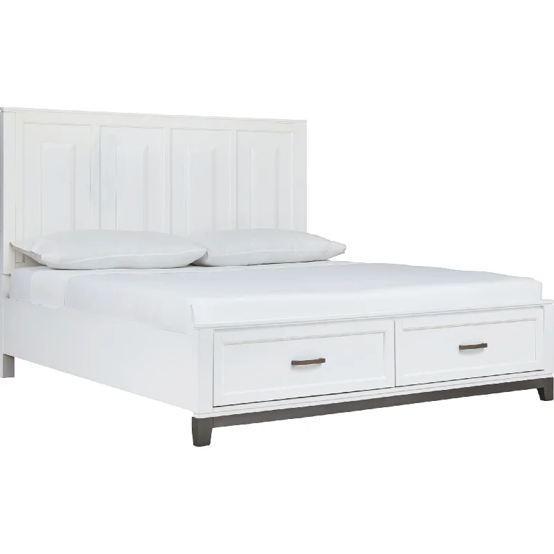 Polyester - foam mattresses for budget - friendly optionsBrynburg 4 Piece Storage Bed - White