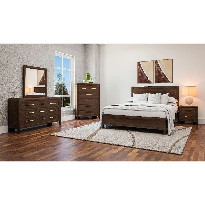 Hybrid mattresses combining foam and innerspring technologyBryson 6 Piece Panel Bedroom - Smokey Bronze