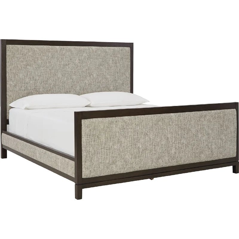 Latex mattresses with natural bounce and breathabilityBurkhaus King Upholstered Bed - Brown