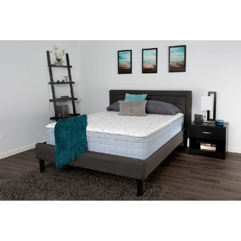 Polyester - foam mattresses for budget - friendly optionsShanna Blue and Off-White 12" Full Mattress