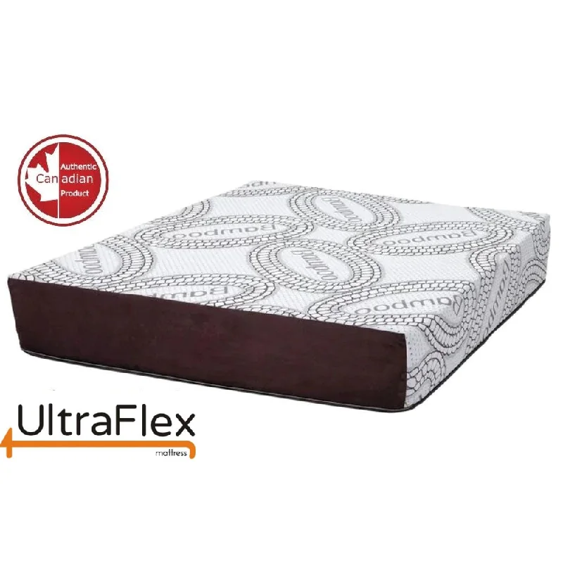 Natural latex and organic cotton blend mattressesUltraFlex PLEASURE 10" Orthopedic, Cool Smart Gel Infused and Chill Memory Foam, Eco-friendly Mattress (Made in Canada)