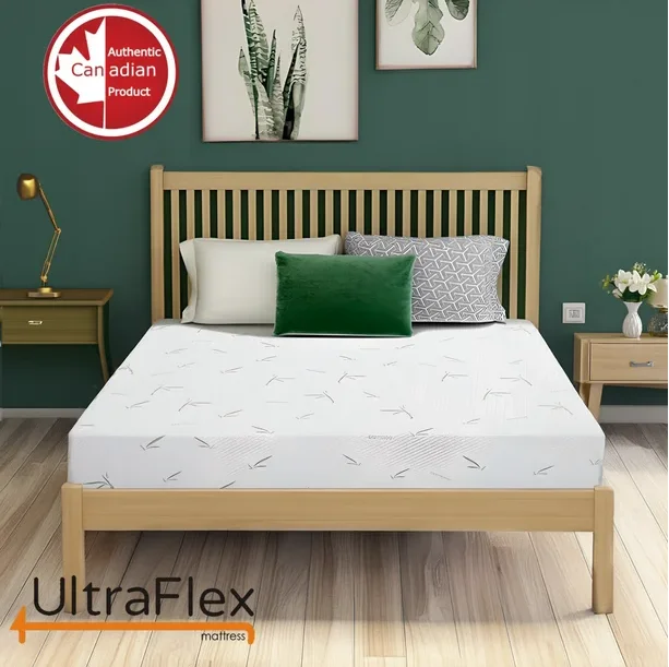 Queen - size mattresses for couples and standard bedroomsUltraFlex RestEasy- Reversible Gel-Infused Foam Mattress, Ideal for Bunk Beds, Trundle Beds, Caravans, RV, Bamboo Feel, CertiPUR-US® Certified, Medium Firmness, Conveniently Boxed (Made in Canada)