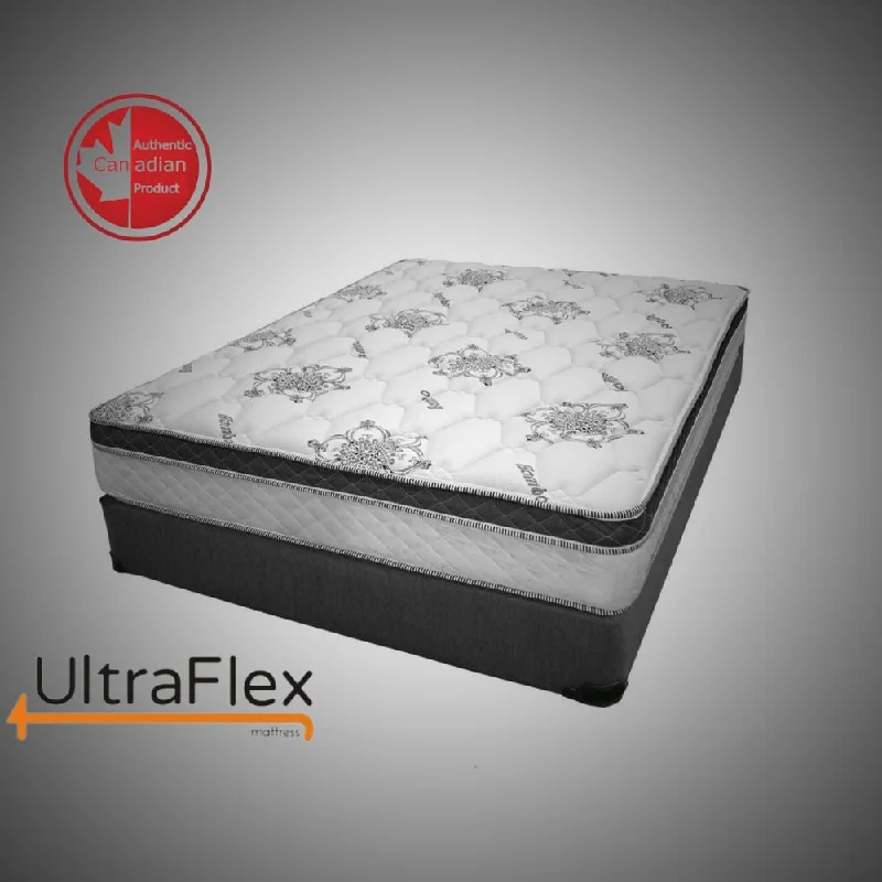 Gel - infused memory foam mattresses for cooler sleepUltraFlex TRINITY 12" Orthopedic Eurotop Hybrid Pocket Coil Gel Infused Premium Foam, Medium Plush Eco-friendly Mattress (Made in Canada)