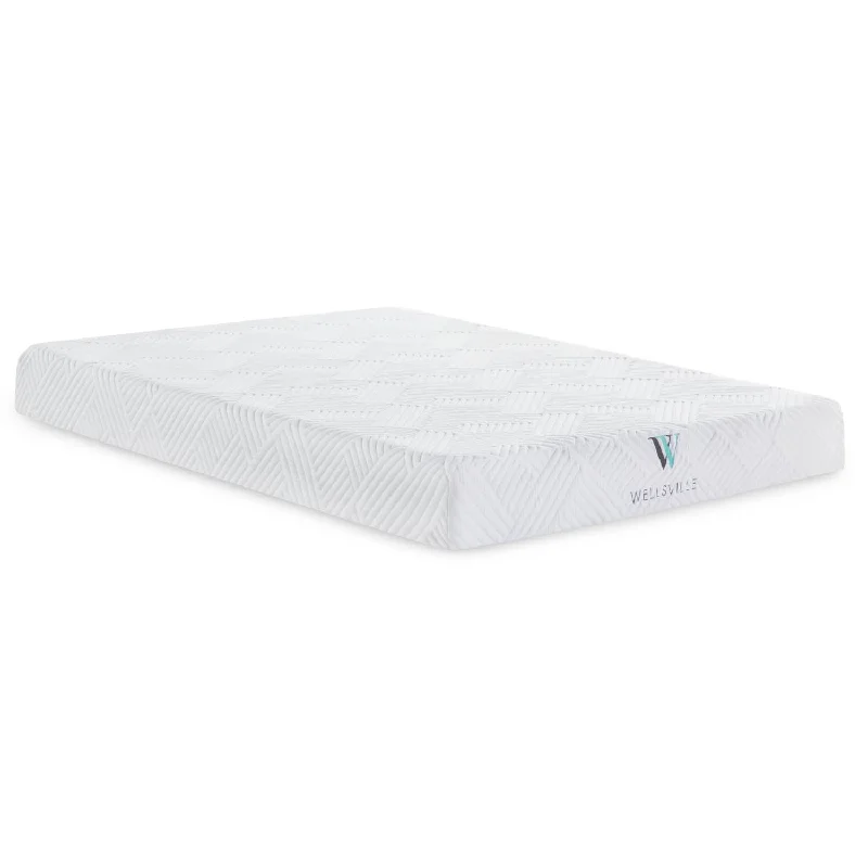 Queen - size mattresses for couples and standard bedroomsWELLSVILLE 8" GEL FOAM MATTRESS